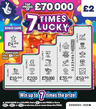 7 Times Lucky, Game 1512, official scratchcard product image