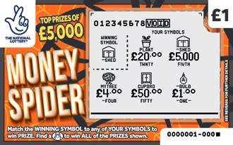 Money Spider, Game 1426, official scratchcard product image